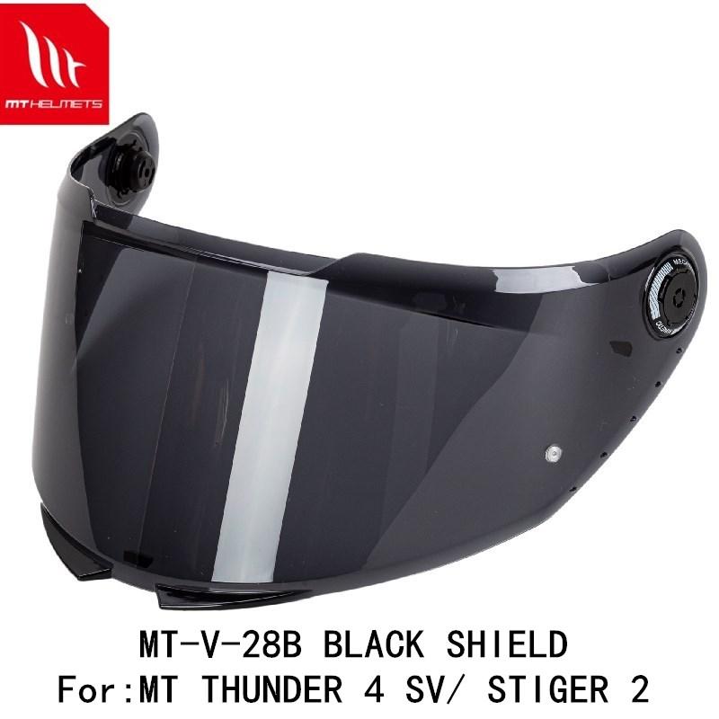 MT-V-28B Visier für THUNDER 4 SV Helm STINGER 2 Helm Original MT Helm Ersatzhelm Visier schwarz