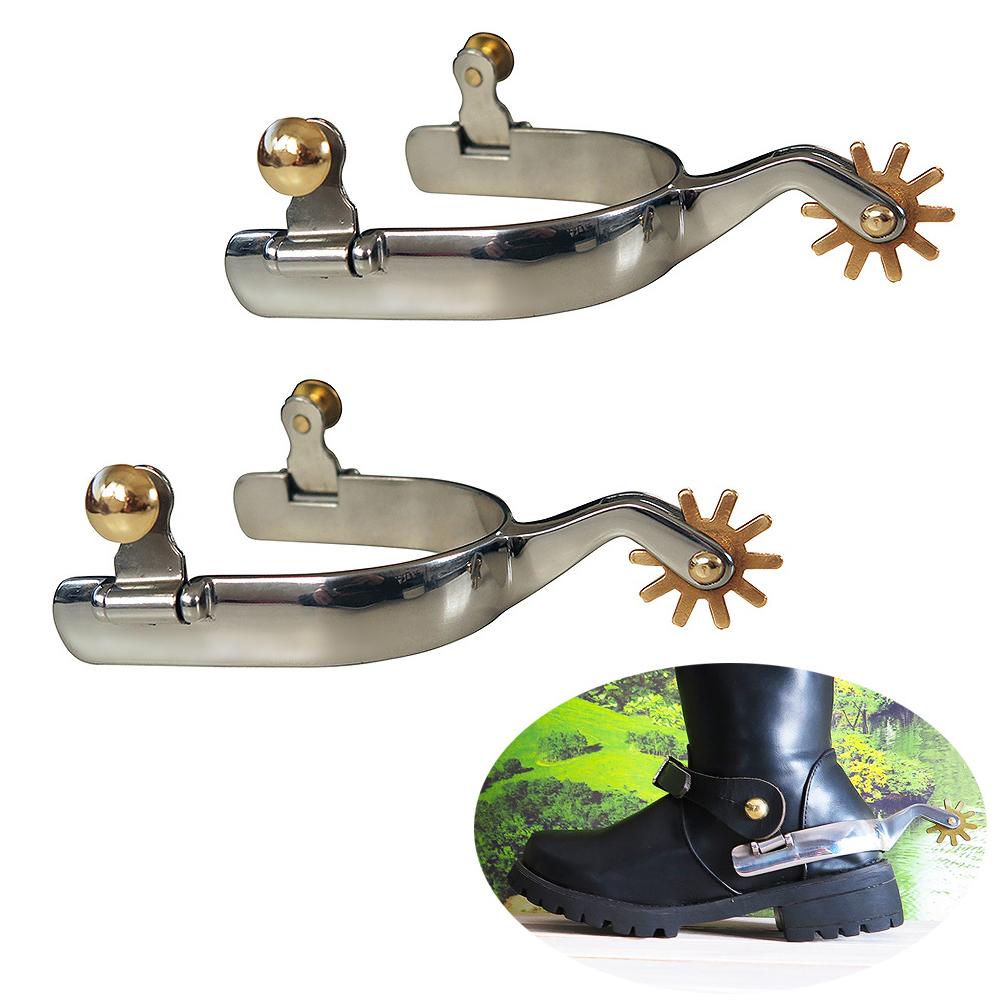 2 Stück Pferdesporen Silber für Herren Western Cowboy Sporen für Reitzubehör