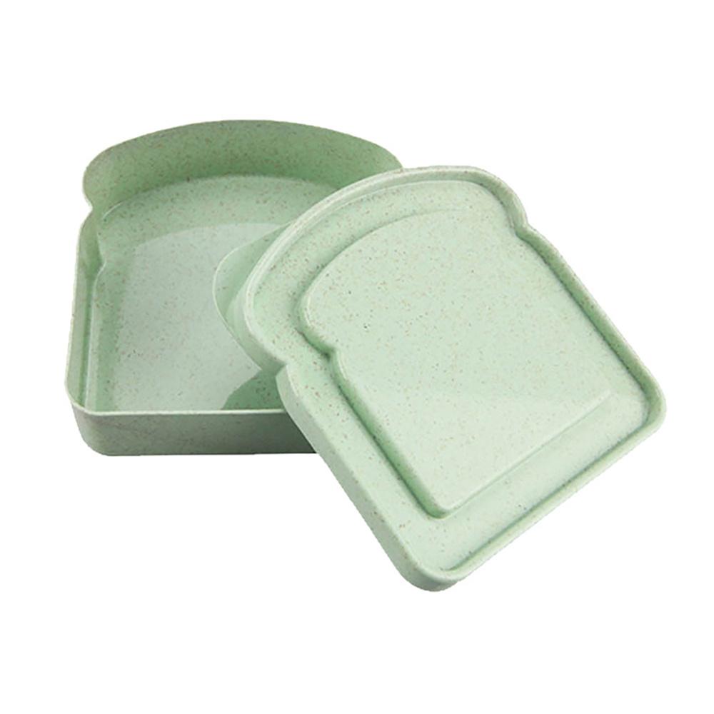 Tragbare Silikon Sandwich Toast Bento Box mit Griff Umweltfreundlicher Lunch Lebensmittelbehälter Mikrowellengeeignet Picknick, Studenten Lunchbox
