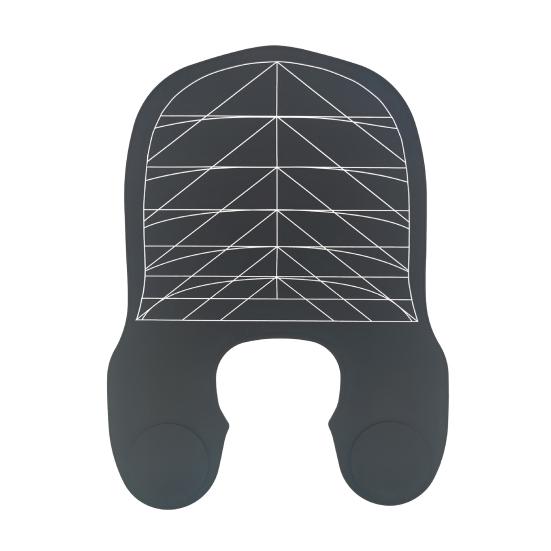 Silikon-Haarfärbehalsband mit Richtlinien, wasserdicht, Friseur-Haarschneide-Färbepad, Schal, Salon-Haarschneideumhang, Friseur-Nackenschutz, beschwerter Wickel schwarz