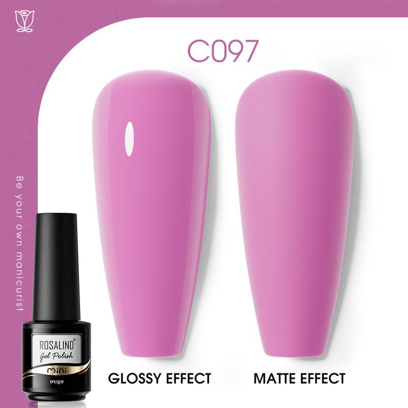 ROSALIND Nagel-Gel-Nagellack, neue Farbe, Gel-Nagellack, zum Einweichen, UV-Lampe, Nägel, Kunst, semi-permanenter Gel-Nagellack, Basis- und Decklack