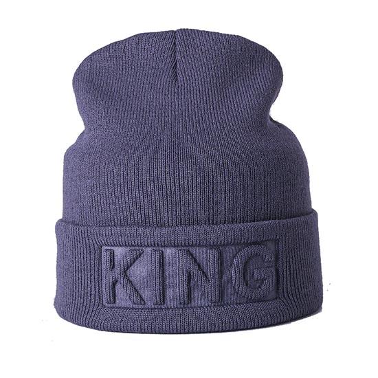Winter Hut König Königin Mützen Mode Hip Hop Paare Kappe Casual Solide Hut Männer Frau Warme Gestrickte Beanie Ski Skullies motorhaube KING dunkelgrau