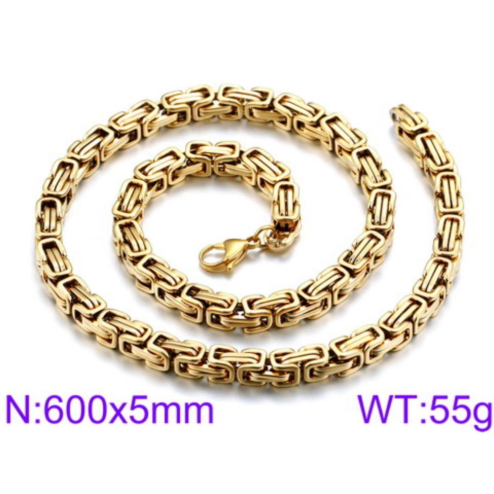 Stern Byzantinisches Armband, Personalisiertes Hip-Hop Edelstahl Dominierende Kaiserkette Herrenschmuck Mehrere Spezifikationen 55cm