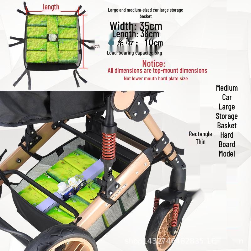 Universeller Kinderwagen-Aufbewahrungskorb - Untere Aufbewahrung für Kinderwagen und Buggys 210D Waterproof Oxford Cloth