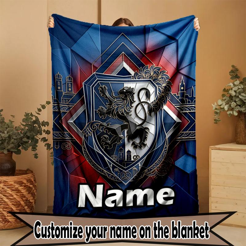 Personalisierte Decke mit individuellem Namen für den Fußballclub 1860 München, Heimdekoration, Schlafzimmer, Sofa, Camping, Couch, Geschenke für Geburtstag, Weihnachten, Fans 130cmx150cm