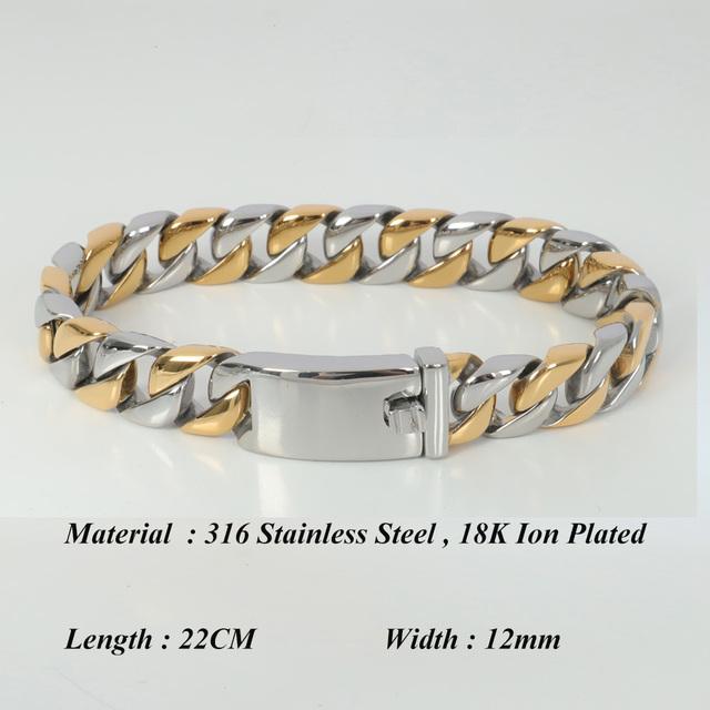 Hochwertige Luxus 18 Karat Dubai vergoldete Armbänder für Männer und Frauen Modeschmuck Herrenarmband