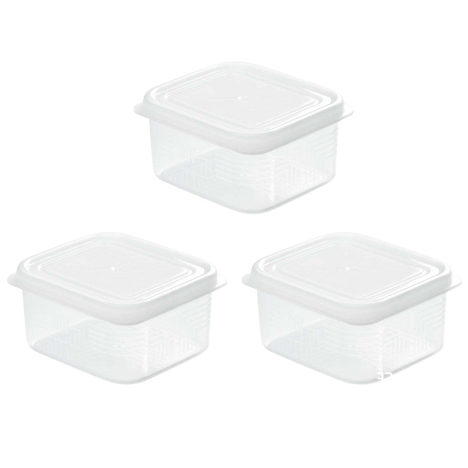 3 stücke Gefrierschrank Behälter mit Deckel für Lebensmittel Lagerung 200ml Wiederverwendbare Lebensmittel Lagerung Container Boxs Prep