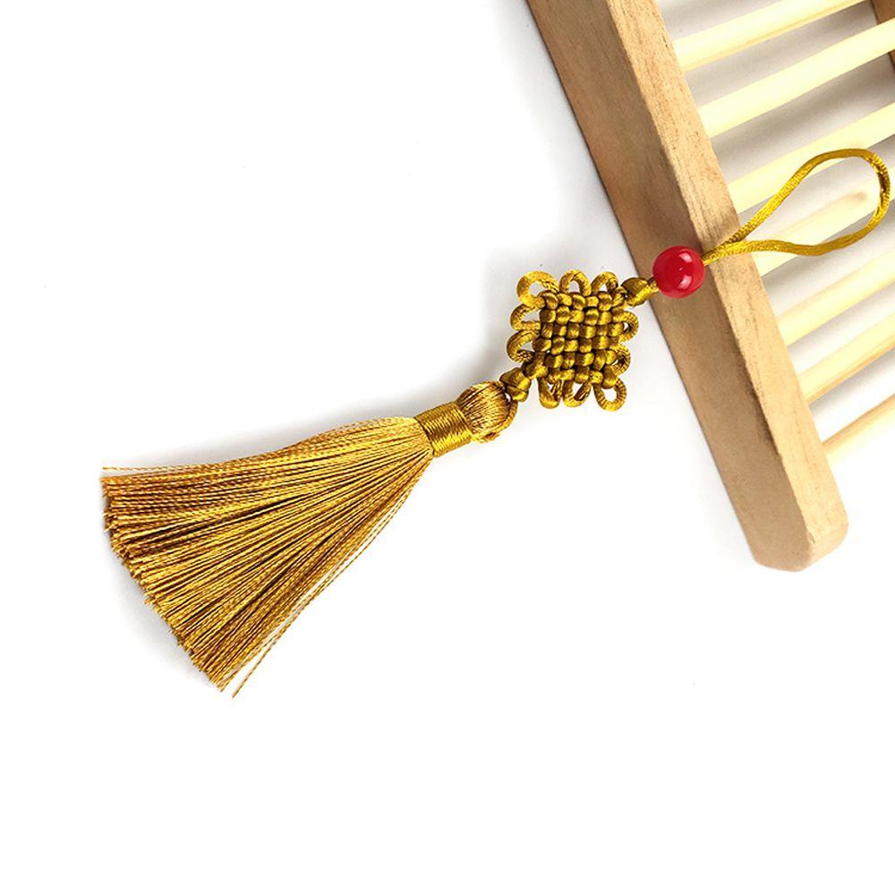 Anhänger Bastelbedarf Vorhang Anhänger Quaste Chinesischer Knoten Anhänger Chinesischer Knoten Seidenquasten Anhänger gelb