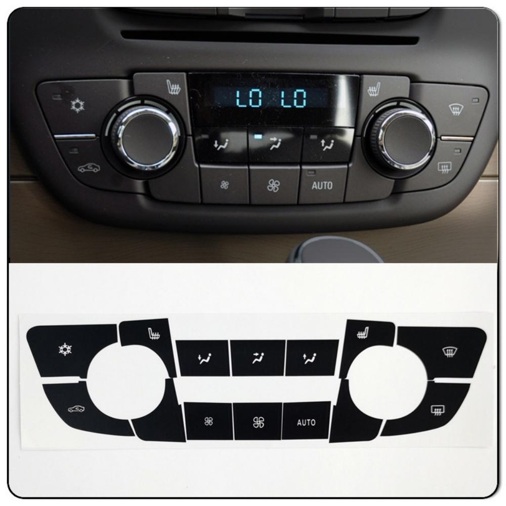 Reparaturaufkleber für Klimaanlagen-Bedienknöpfe für Buick Regal 2008–2013 Innenraum black