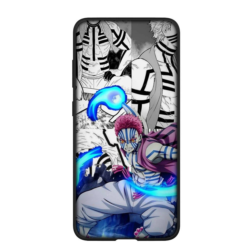 Handyhülle für Samsung Galaxy S24 S23 iPhone 16 15 14 Xiaomi Redmi Note 13 12 11 Plus 10 9 Pro Max X XR OPPO Huawei Akaza Demon Slayer Tanjirou Cover for Huawei P30 Lite natur