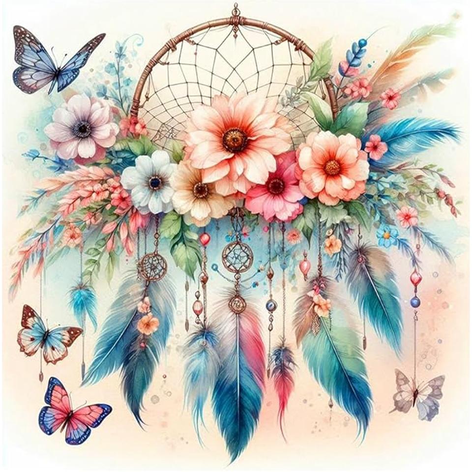 Handgefertigtes 5D-Diamant-Malset zum Selbermachen, Cartoon-Tier- und Blumen-Diamant-Malerei, Wasser-Diamant-Kreuz-Stickerei, Diamant-Mosaik, Heimdekoration Full Round 40x40CM