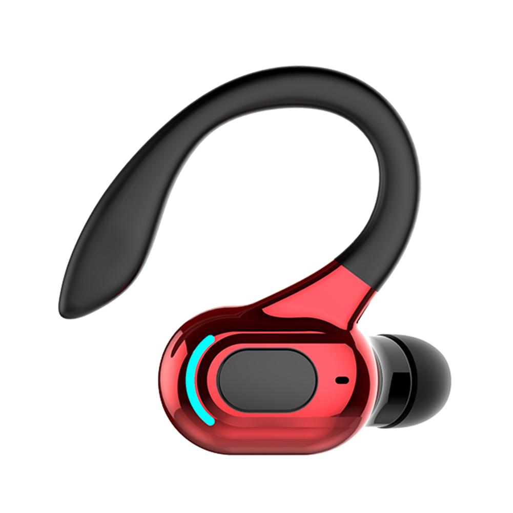 Noise Cancelling Sport Wireless Business Kopfhörer Headset Wasserdicht Hängende Einzelohr-Ohrhörer Bluetooth 5.2 Kopfhörer rot