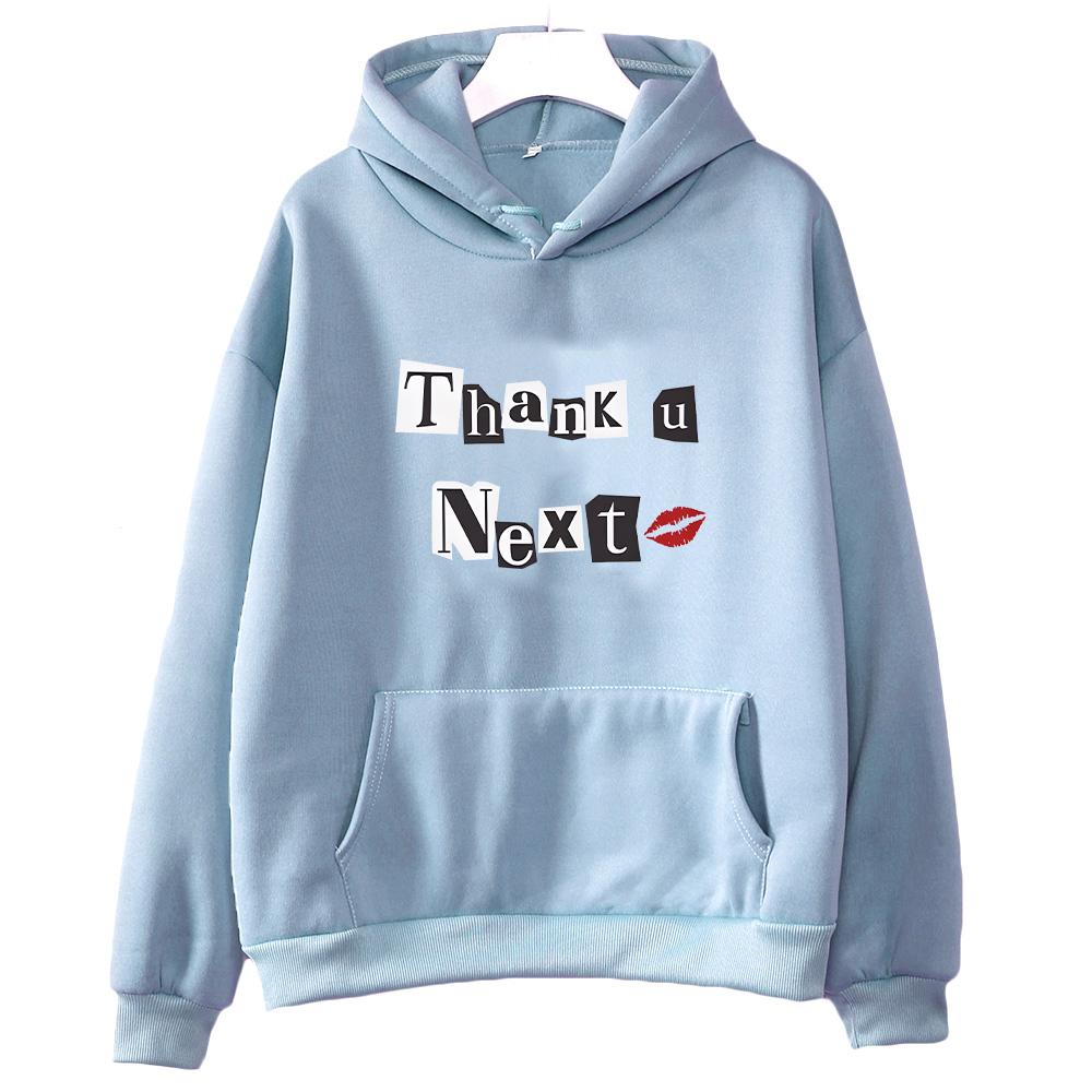 Ariana Grande Kapuzenpullover für Herbst/Winter Gothic Bequeme Sweatshirts Vintage Fleece Kleidung Moletom Pullover S