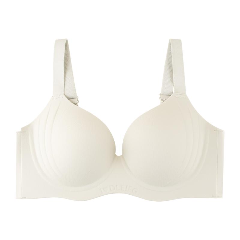 Damen Push-Up-BH, nahtlos, kabellos, Büstenhalter, einfarbig, Unterwäsche für jeden Tag, T-Shirt-BHs, sexy Damen-Dessous 34/75BC champagner