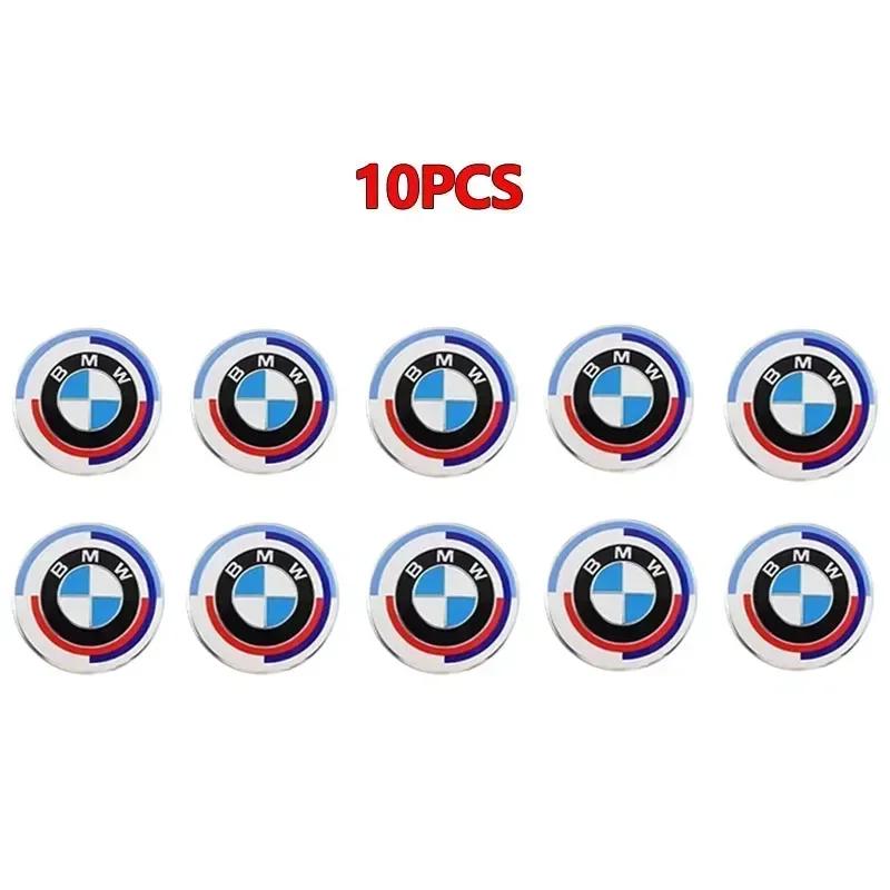 Für BMW M X3 X5 X6 11/14mm Auto-Fernschlüssel Anhänger Emblem Abzeichen Radio-Knopf Aufkleber Für BMW 50. E46 E90 E49 F30 F80 E36 E46 E93 E9 11MM
