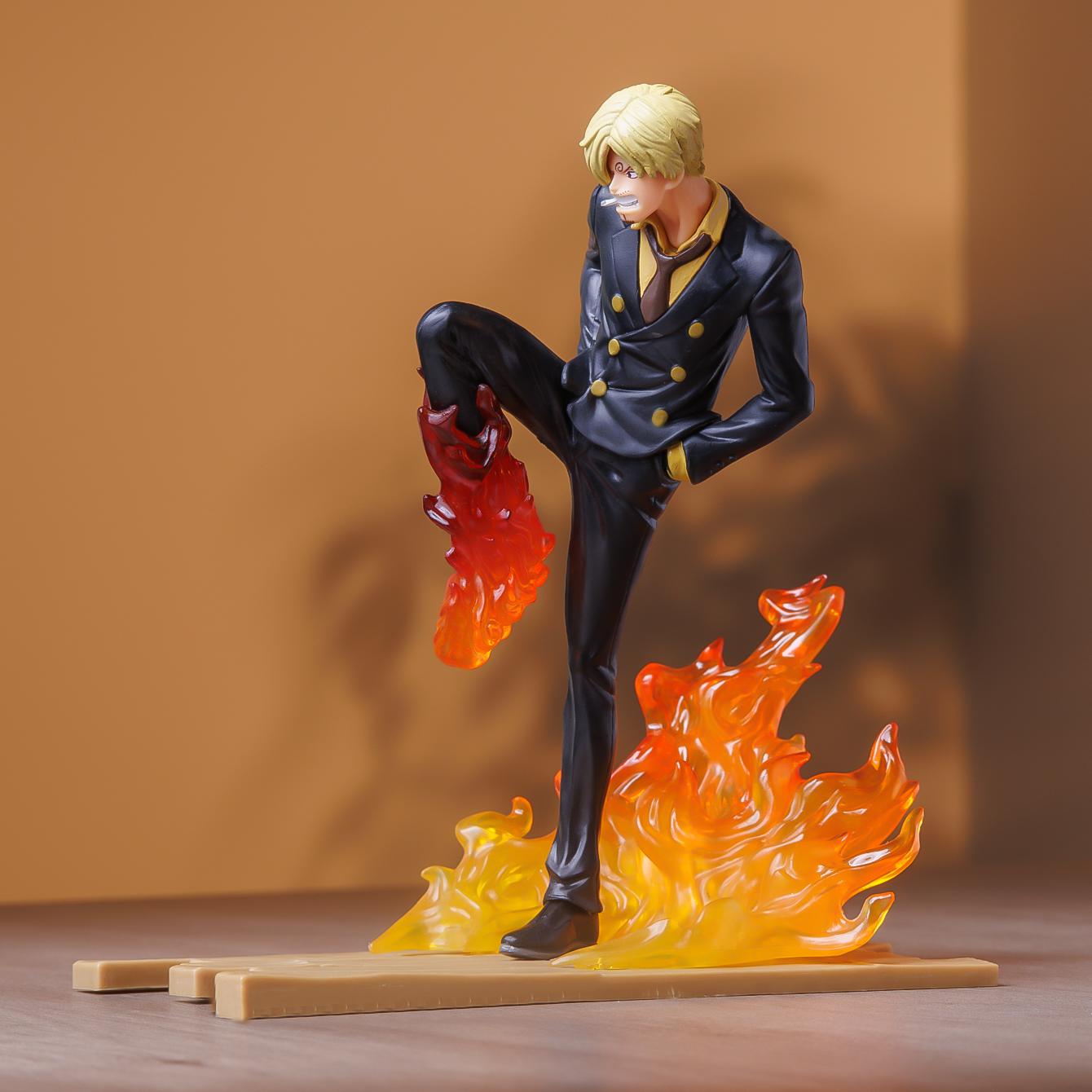 ONE PIECE Sanji Zoro Duell Modell Statuen Anime Zubehör Heimdekorationen Valentinstag Schöne Geschenke Kleine Schöne Geschenke black