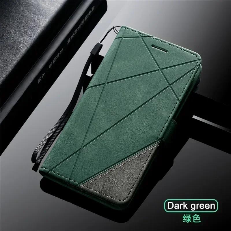 Für Coque Honor Magic 8 Pro Hülle Luxus Flip Wallet Lederhülle für Fundas Honor Magic8 Pro Magic 8 Lite Handyhüllen Schale HONOR Magic8 Lite grün