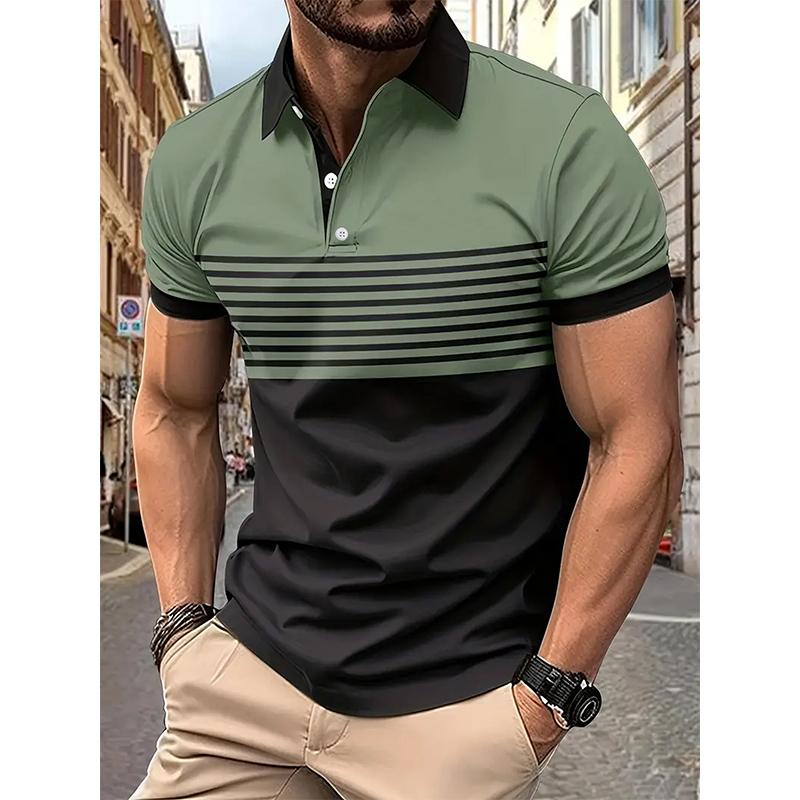 100 % Polyester, kurzärmeliges Poloshirt mit lässigem Revers für Herren, Poloshirt für den Business-Bereich. S grün