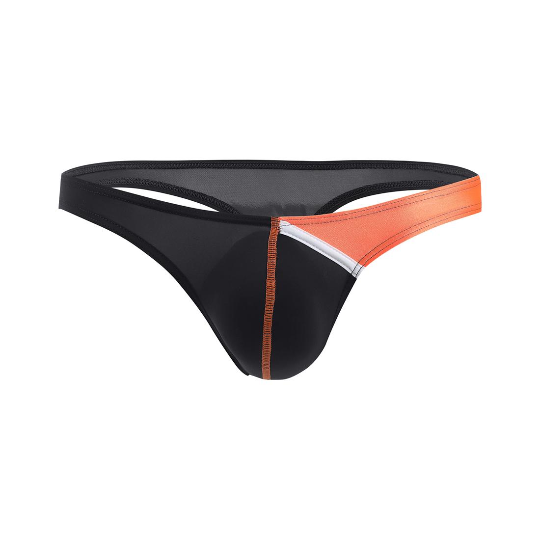 Männer Sexy Low-rise Briefs Unterwäsche Ausbuchtung Beutel Kurze Shorts Unterhosen Unterwäsche U Hervorragende Dünne Eis Tanga M schwarz