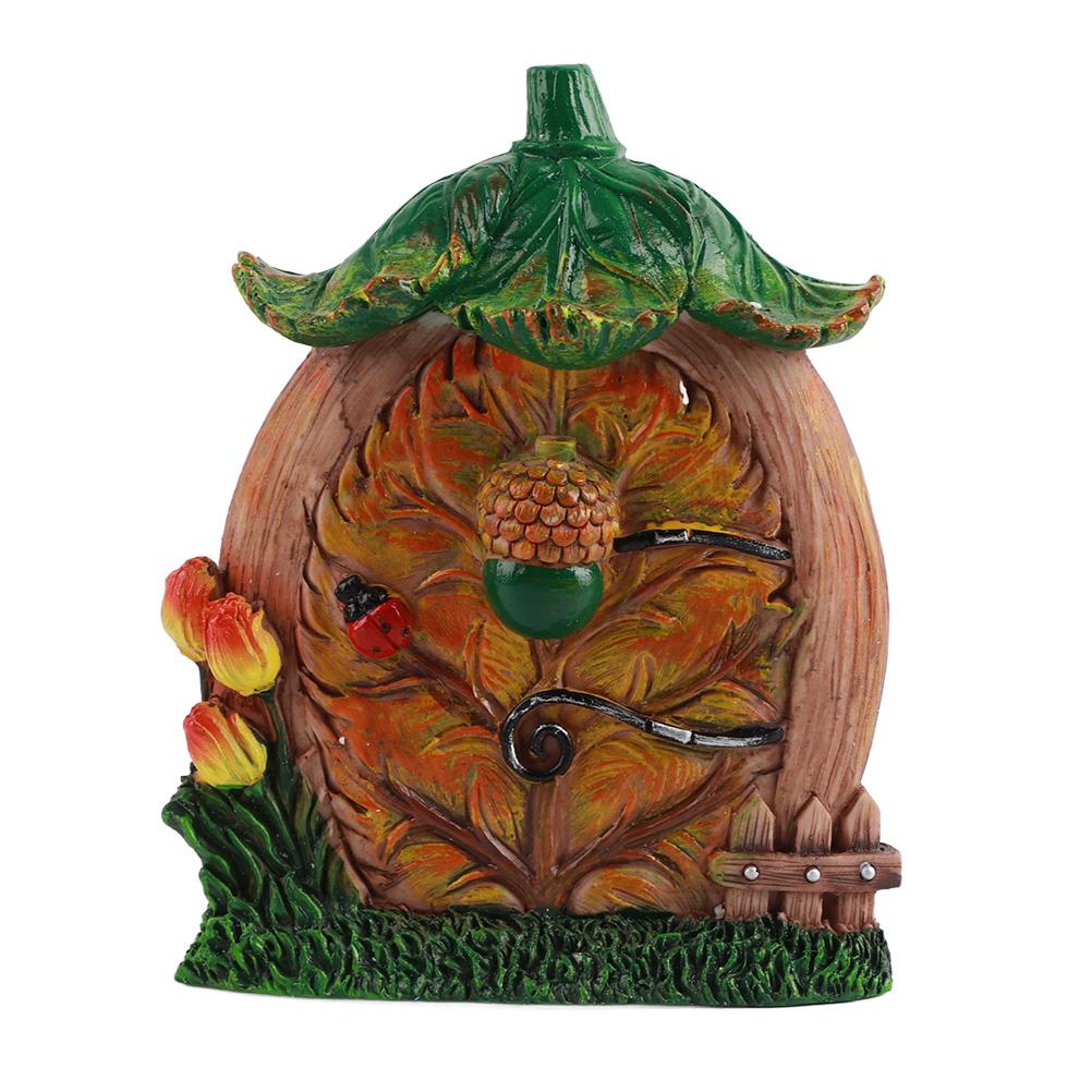 Miniatur Feenbaumtür und Fenster Harz Feengarten Wichtel Haus Tür und Fenster Bäume