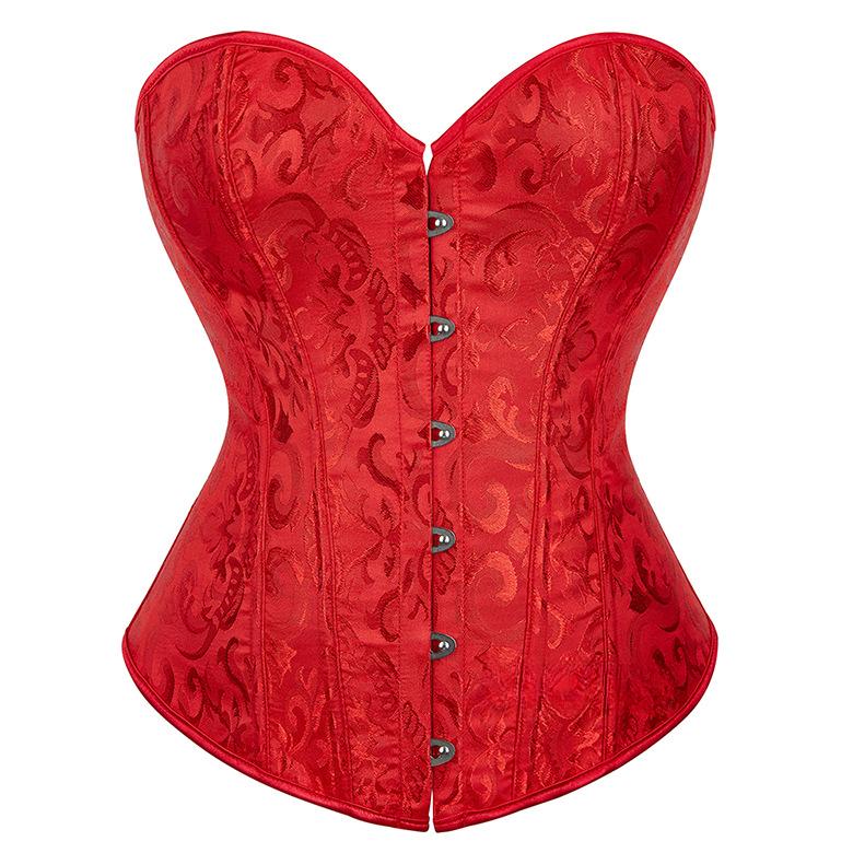 Damen Korsett Taillenkorsett Bauchweg Brautkleid Unterhose Unterwäsche Formende Weste Court Shapewear Korsett Bustier L rot