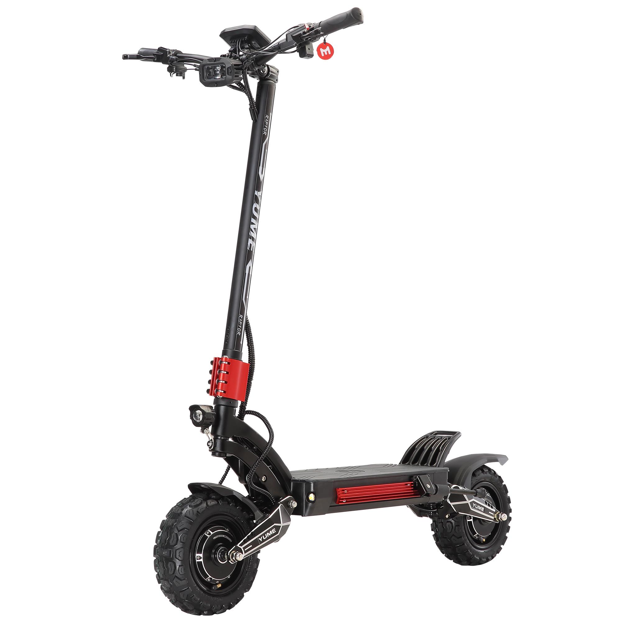 YUME RAPTOR EU Neuer All-Terrain Elektro-Scooter 6000W Dualmotor 60v27ah Elektroroller 11 Zoll Reifen Outdoor Faltbarer E-Scooter