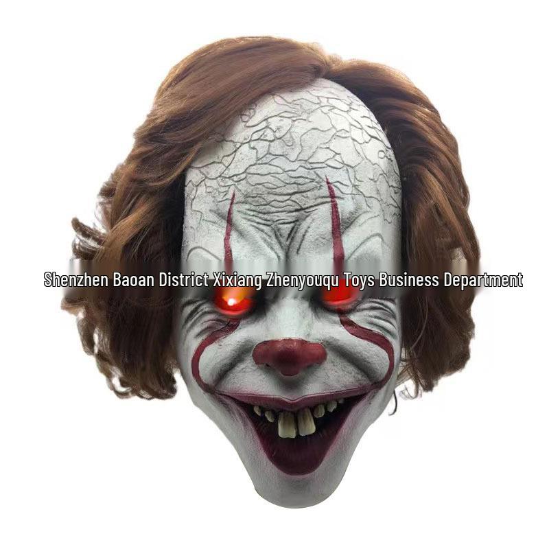 Auf Lager Pennywise 2019 Clownmaske Cosplay Kopfbedeckung für Halloween Horror gray