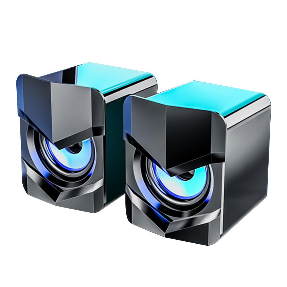 SADA D-158 Mini-Desktop-Computer-Lautsprecher, Super-Bass-Subwoofer, 3,5 mm kabelgebundener Musik-Player, Soundbox, USB schwarz