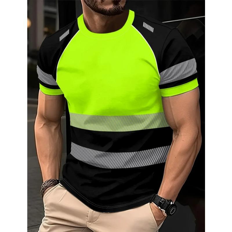 Hohe Sichtbarkeit Sicherheit Arbeitskleidung für Herren und Damen Harajuku reflektierendes T-Shirt schnell trocknend neutrale Kleidung 6XL