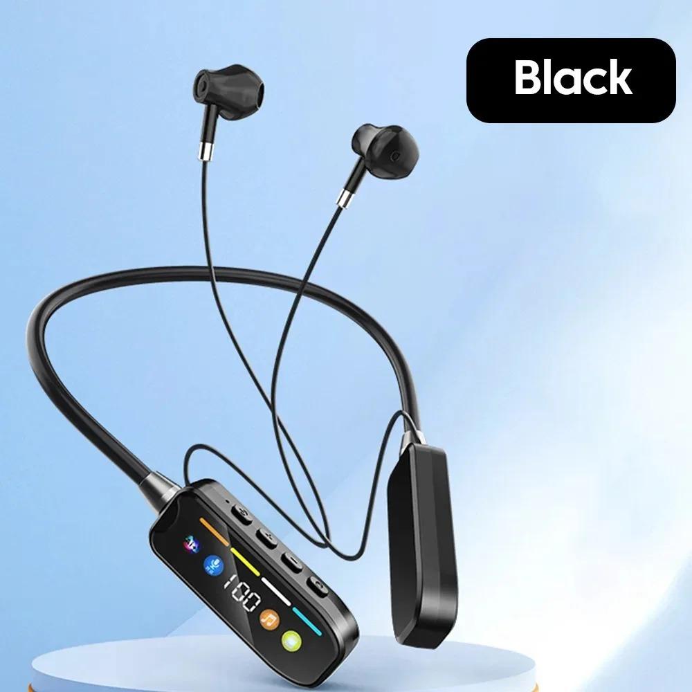 Kabellose Kopfhörer Bluetooth 5.4 Nackenbügel-Kopfhörer LED-Anzeige Geräuschunterdrückung Mikrofon Gaming HIFI Headset Für Sport Outdoor