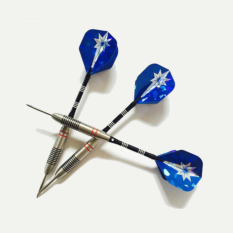 3 Stück/Set Metall Hochwertiger Edelstahl Eisen Nadel Darts 22G Wettkampf Training Schwarz Aluminium Schaft Laser Wing Unterhaltung