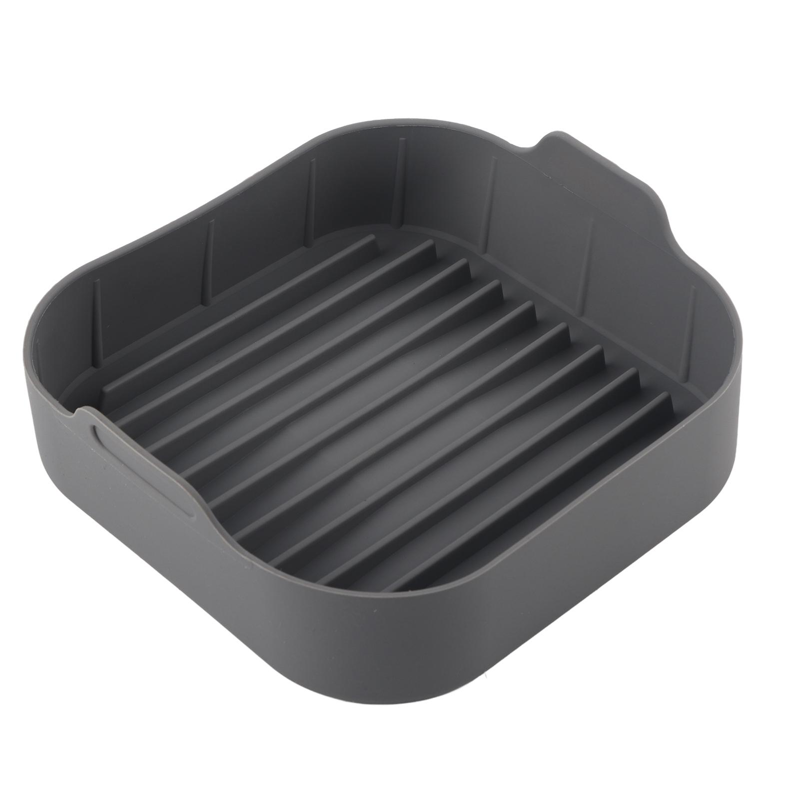 Fritteuse Silikontopf Ersatz Multifunktioneller Quadratischer Silikonkorb für 10-Zoll Fritteuse