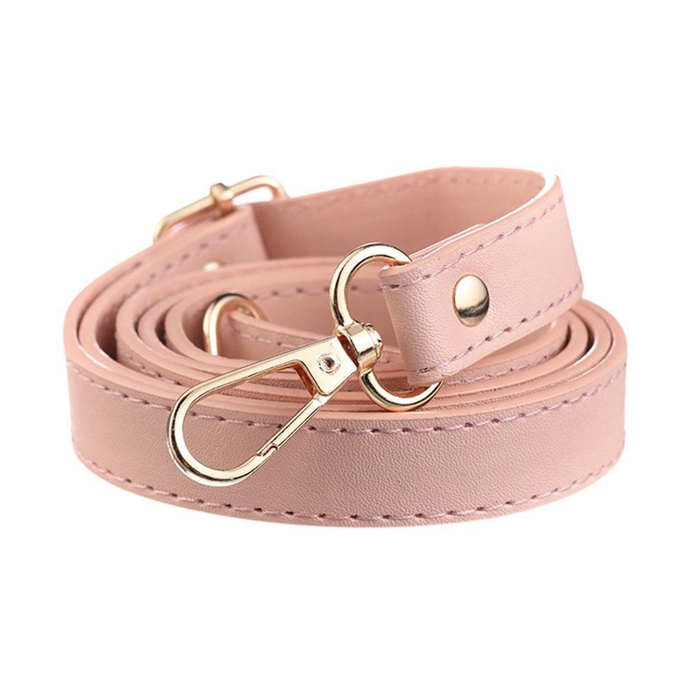 130cm Damen Ersatz Crossbody Lederband Geldbeutel Griff Schultertaschen Zubehör Handtasche Gürtel rosa