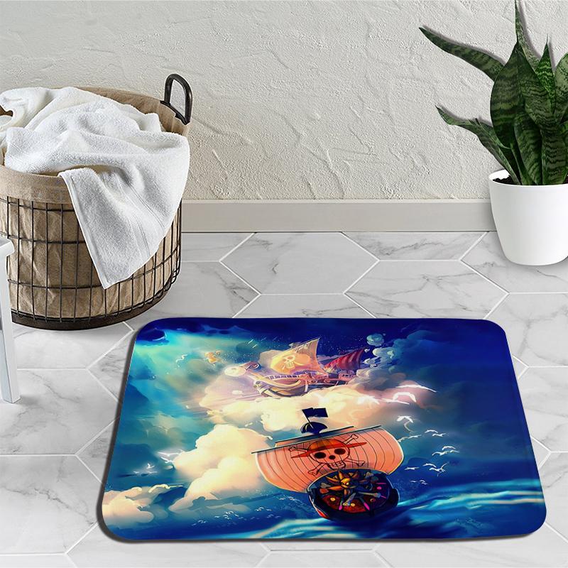One Piece Kinderzimmer Teppich Luffy Bereich Teppich rutschfeste Badezimmer Bodenmatte Teppiche Wohnzimmer Schlafzimmer Teppich Spielmatte 25