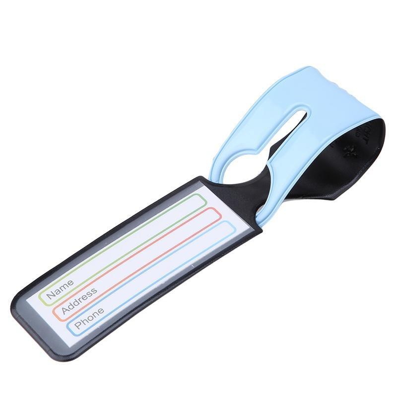 Buntes Reisegepäckanhänger-Namensadressen-ID-Reisekoffer-Taschen-Gepäcketikett himmelblaue