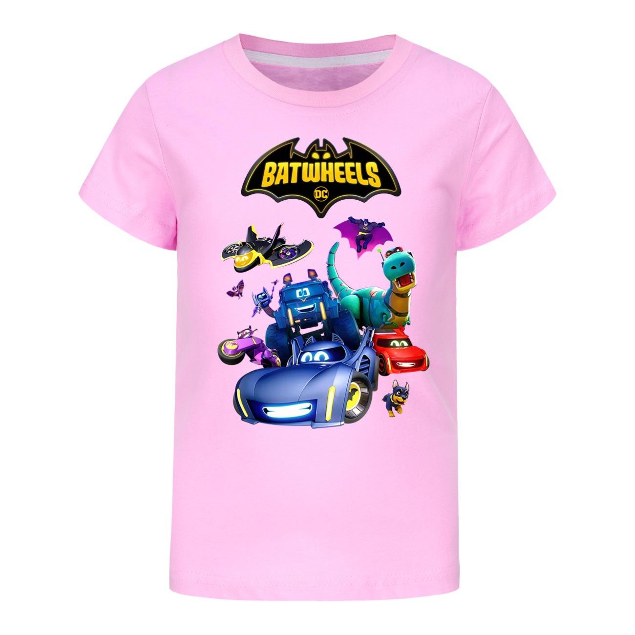 Lustige Batwheels Kurzarm Kinderkleidung T-Shirts Sommer Kinder Oberteile Cartoon Lässige T-Shirts Baumwolle Jungen Mädchen Kleidung 100