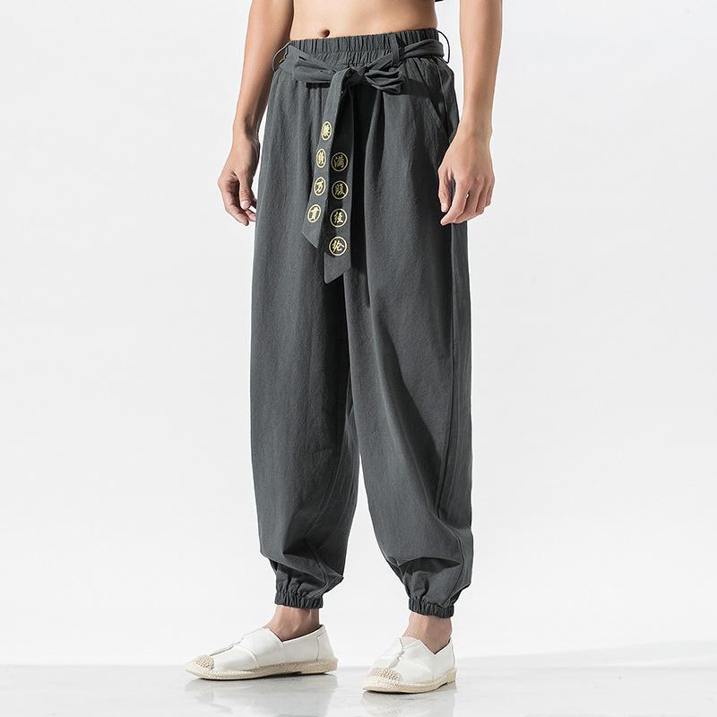 Tai Chi Hose Wu Shu Hose Chinesischer Stil Kampfsport Kung Fu Wing Chun Hose Große Größe S-5XL XXL dunkelgrau