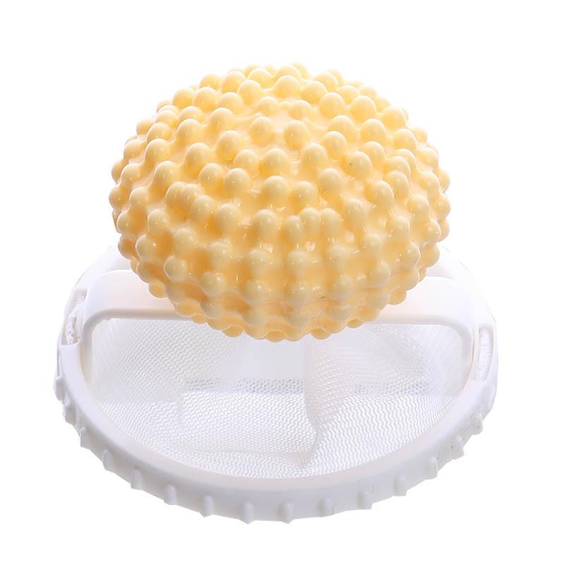 Tierhaarentferner, Waschmaschine, schwimmender Flusenfilterbeutel, wiederverwendbarer Wäscheball, Kleidung, Haarreinigungswerkzeuge, Haarfänger 1PC gelb