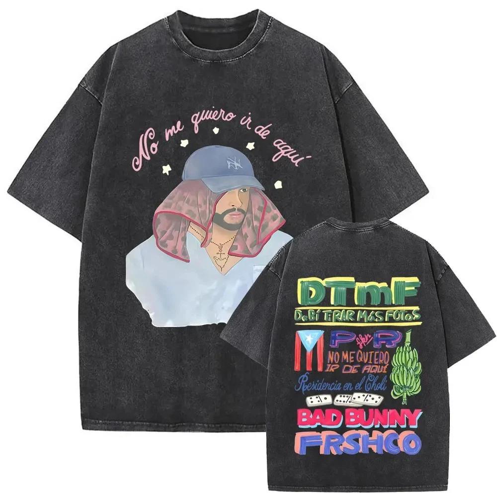 Bad Bunny T-Shirt Grafikdruck Lateinischer Popstar BAD BUNNY Unisex Baumwoll-T-Shirts 4XL