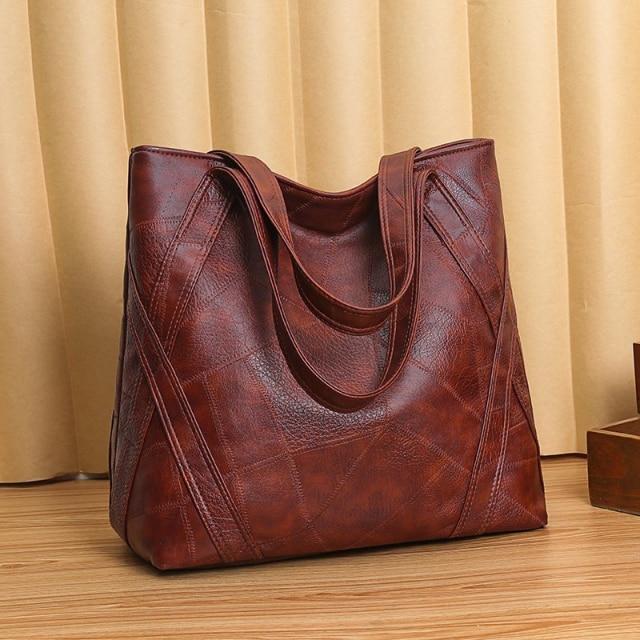 Mode Frauen Luxus Handtasche 2020 Neue Mode Frauen Schulter Tasche Große Kapazität Retro Weiche Pu Leder Hohe Qualität Einkaufstasche 36x18x30 cm braun
