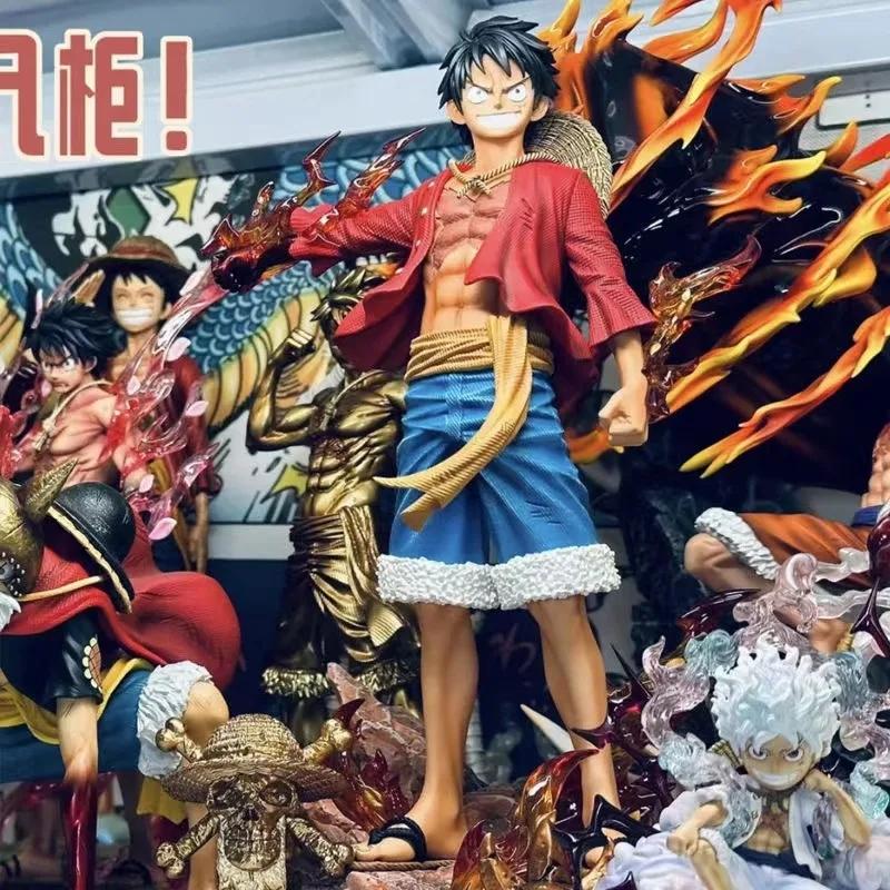 One Piece Stehende Haltung Luffy 27cm Doppelkopf Adler Meteor Hut Gruppen Geschenk GK Hand Dekoration Spielzeug Perfektes Geschenk no box