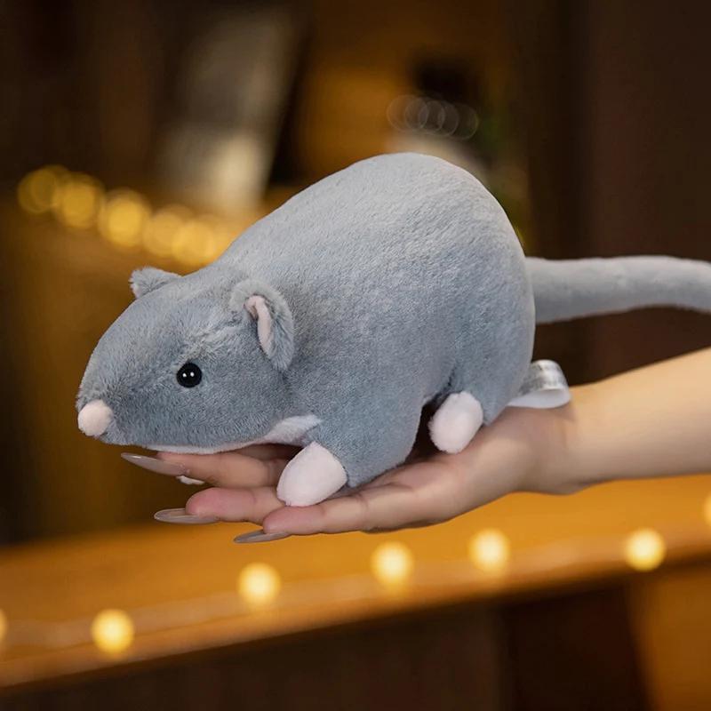 32-100cm Neues Weiches Plüsch Tier Simulation Maus Plüschtier Puppe Gefüllte Ratte Plüschtier Tier Spielzeug Maskottchen Plüsch Maus Puppe Für Haustier 32cm
