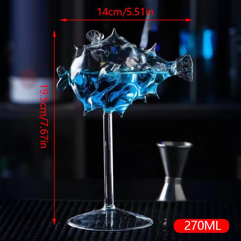 Kreative Cocktail Glas Schwan Glas Vogel Wein Glas Octopus Puffer Fisch Glas Glas Becher