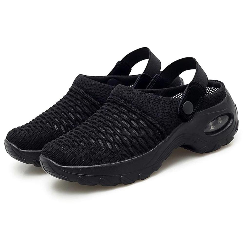 Sommer-Hausschuhe, Mesh, orthopädische Clogs, Fußgewölbeunterstützung, Wanderschuhe, atmungsaktive Outdoor-Hausschuhe für Damen 41 schwarz