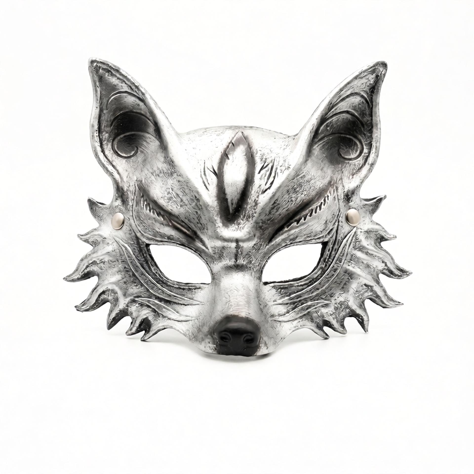 Halloween Cosplay Maske, Fuchsmakse, geeignet für Kostümpartys, Karnevalsthemenpartys, Unisex Cosplay Kostümzubehör 2