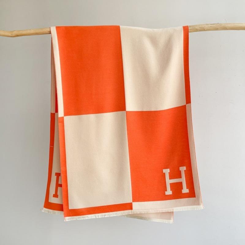 Kaschmir klimatisierter Raum Farbabstimmung Schal Damen Oberbekleidung Winter neu vielseitig einfach warm Schal vielseitiger Schal doppelt verwendbar 185X65cm orange