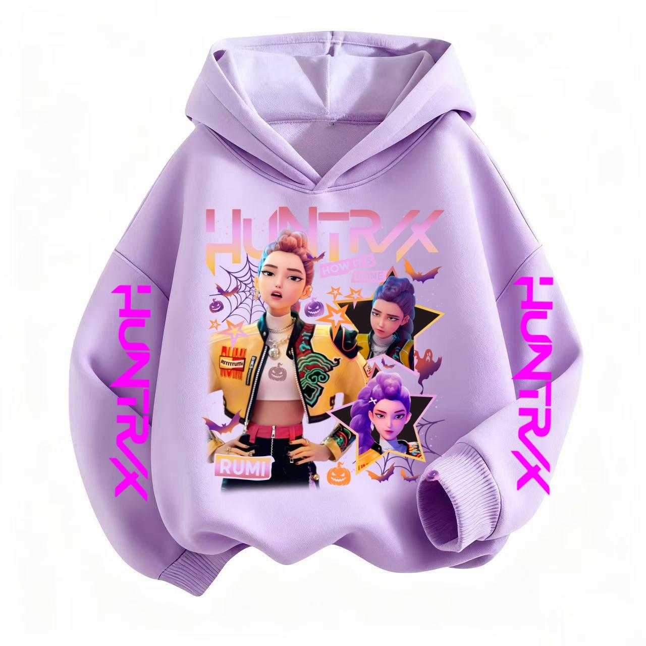 K-Pop Teufelsjäger Hoodie Jungen und Mädchen Langarmjacke Halloween Kinder Bedruckter Hoodie Mode Hoodie Kinder Oberteil 140