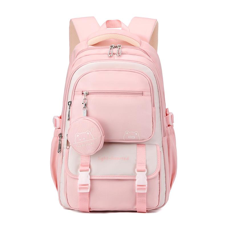Mode Mädchen Schulrucksack Schultaschen Teenager Laptop Rucksack Lässiger Reiserucksack Büchertasche Kinder Schultasche Wasserdicht white