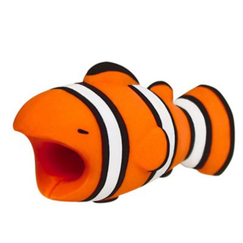 Kabelschutzhülle, niedliche Tierform, Schutzhülle, bruchsicher, Ladedatenleitung clown fish