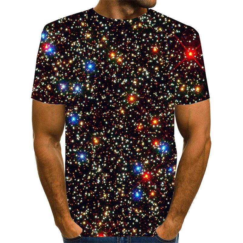 Neue Sommer Herrenmode T-shirt Persönlichkeit Bunte Bänder Gedruckt männer T-shirt Top 6XL rot